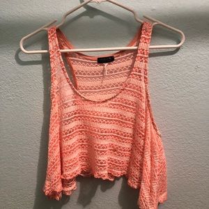 Poolside mesh crop top